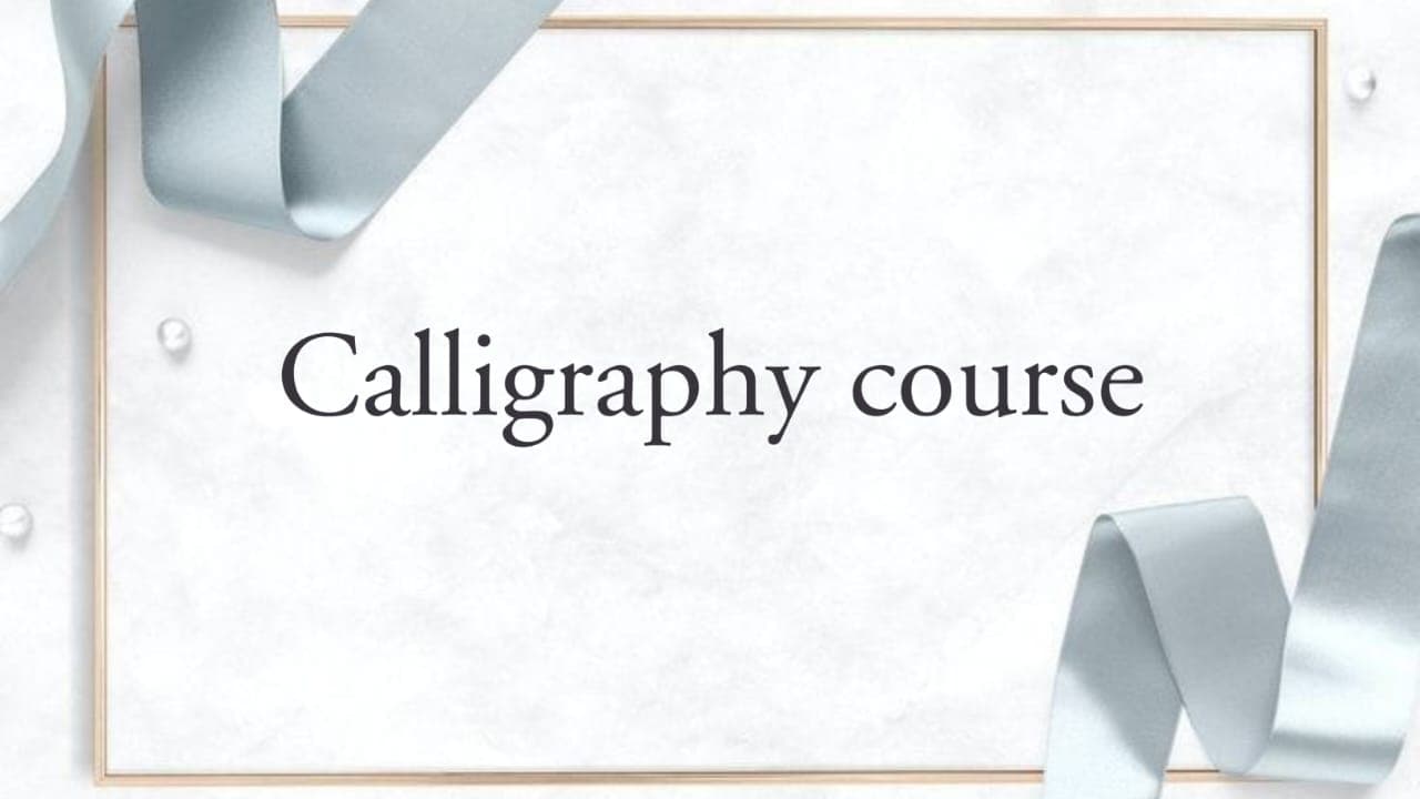 Arabic Calligraphy Course